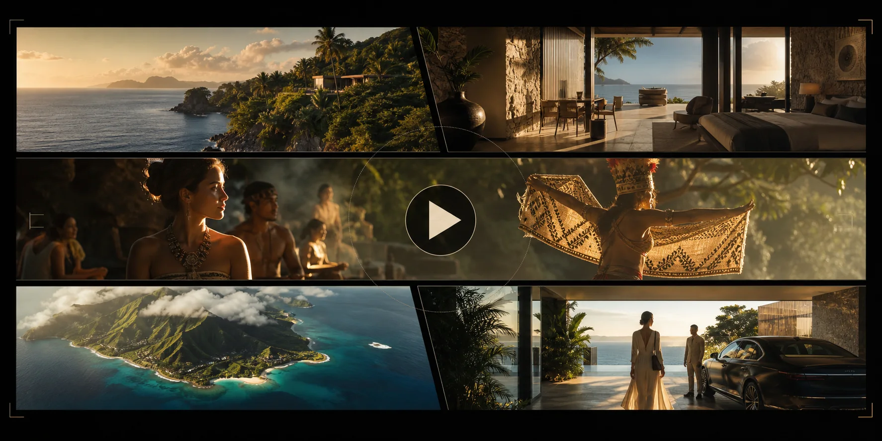 Cinematic hospitality campaign film storyboard concept